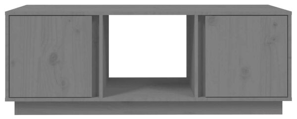 Fenyőfa Dohányzóasztal - Szürke - 110x50x40 cm - Tárolóval