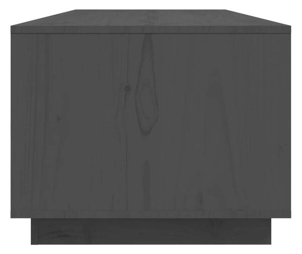 Fenyőfa Dohányzóasztal - Szürke - 110x50x40 cm - Tárolóval