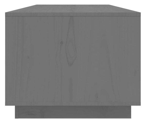 Fenyőfa Dohányzóasztal - Szürke - 110x50x40 cm - Tárolóval