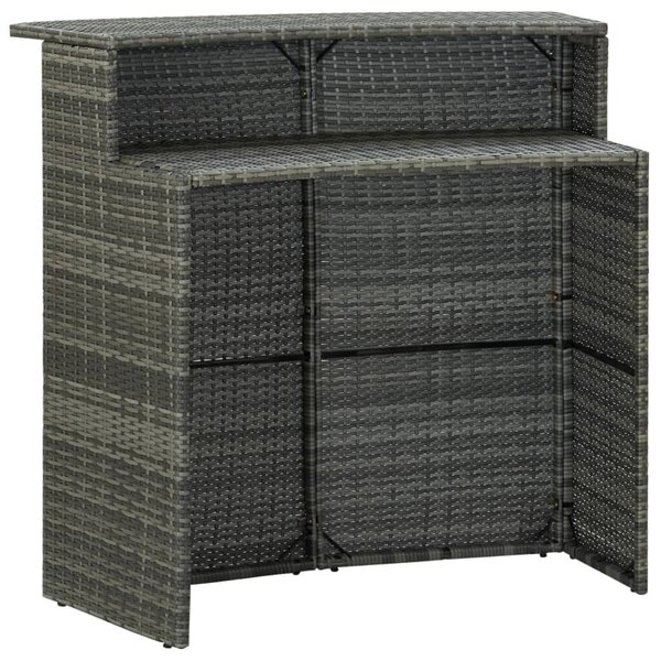 Kertre Kész Polyrattan Bárasztal - 120x55x110 cm