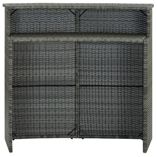 Kertre Kész Polyrattan Bárasztal - 120x55x110 cm