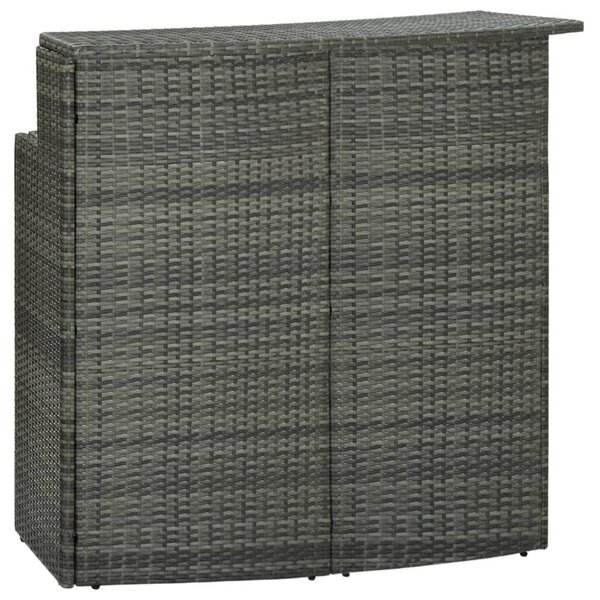 Kertre Kész Polyrattan Bárasztal - 120x55x110 cm