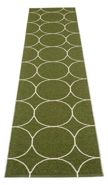 Sötétzöld kültéri-beltéri futószőnyeg 70x300 cm Boo Dark Olive – Pappelina