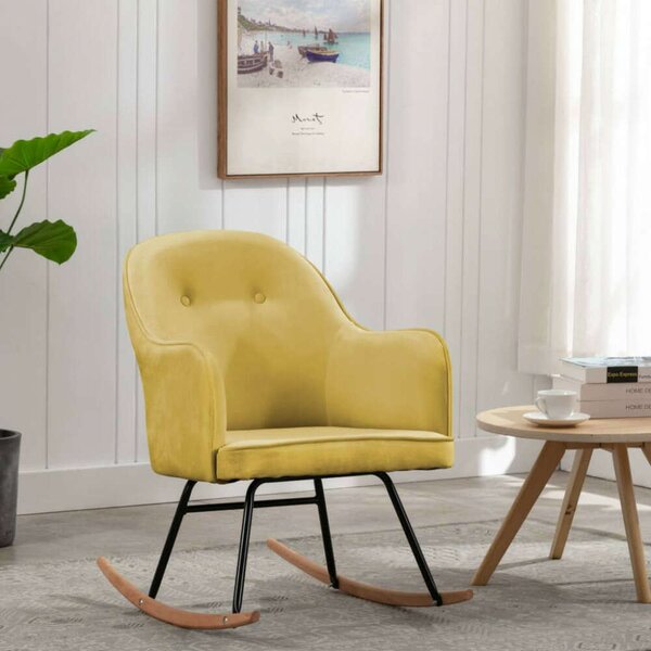 Bársony Hintaszék - Mustársárga - Modern Design