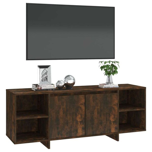 Füstös tölgyszínű forgácslap tv-szekrény 130 x 35 x 50 cm