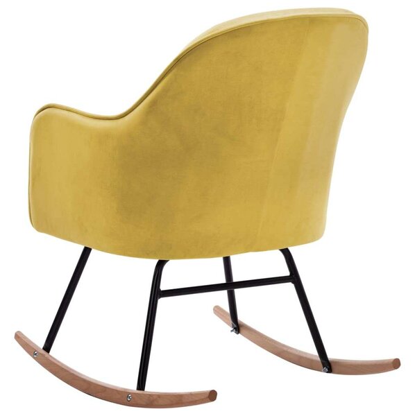 Bársony Hintaszék - Mustársárga - Modern Design