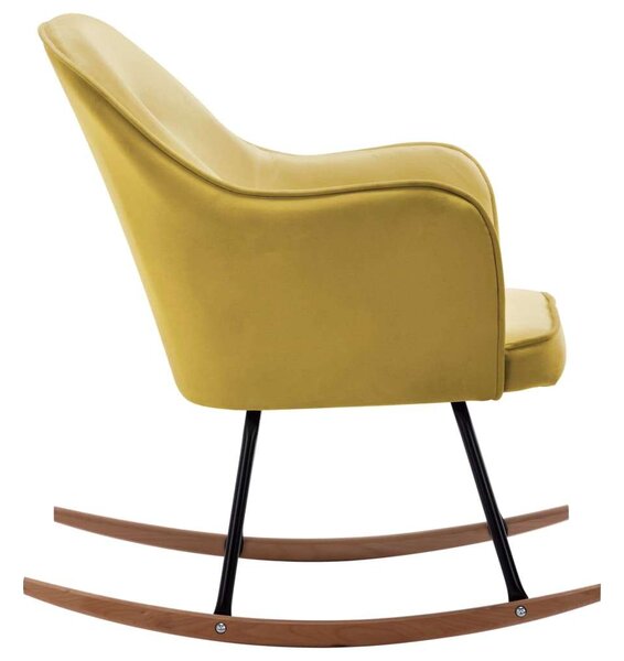Bársony Hintaszék - Mustársárga - Modern Design