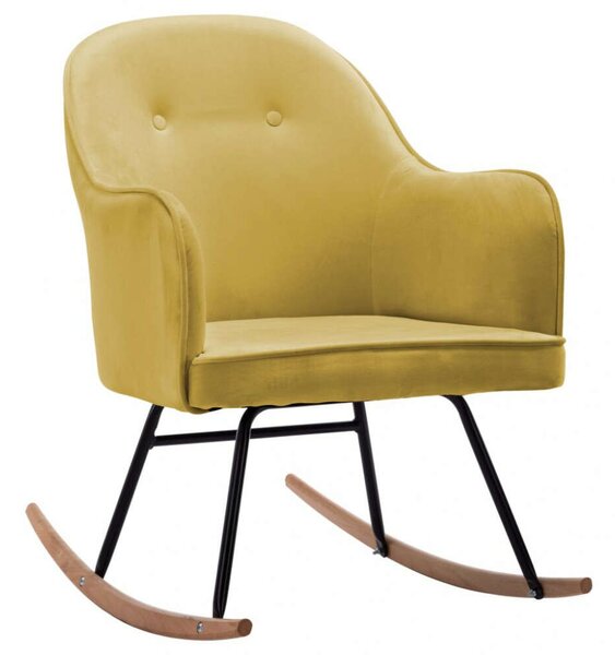 Bársony Hintaszék - Mustársárga - Modern Design