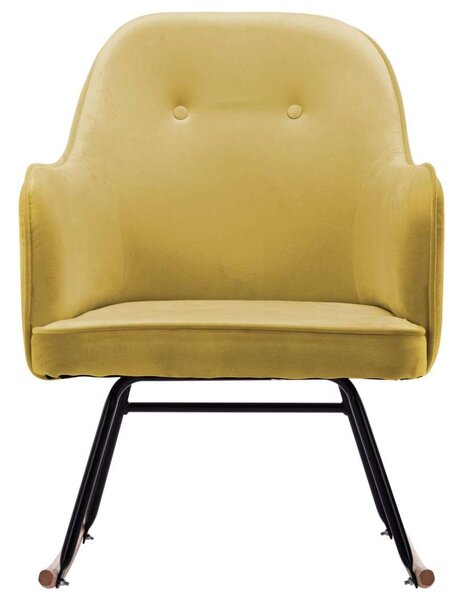 Bársony Hintaszék - Mustársárga - Modern Design