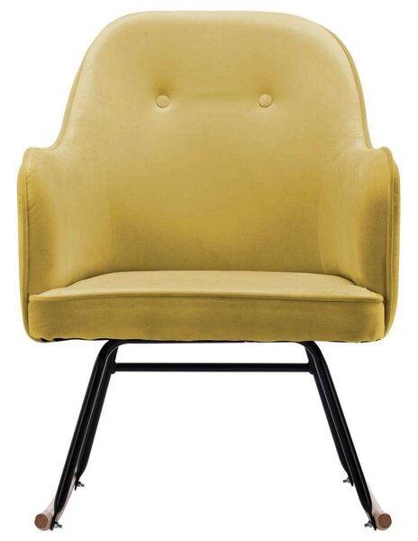 Bársony Hintaszék - Mustársárga - Modern Design
