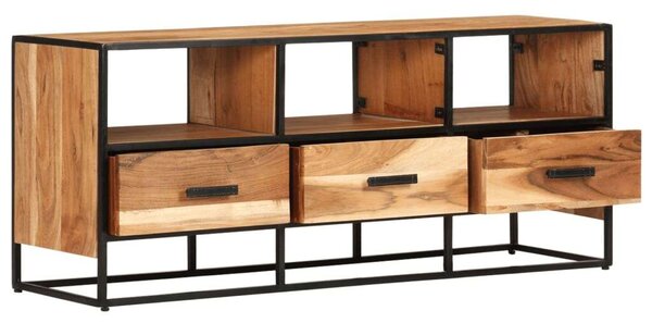 VidaXL tömör akácfa TV-szekrény 110 x 30 x 45 cm