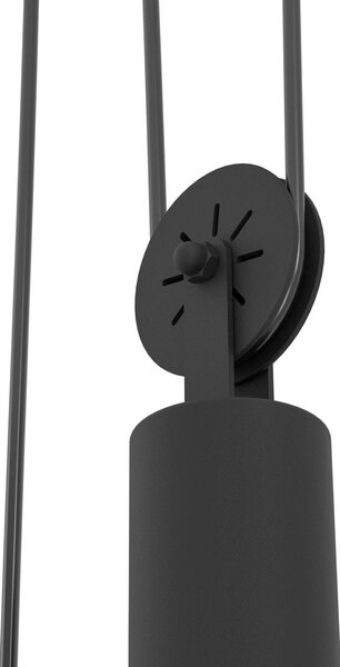 EGLO Winkworth függőlámpa, fekete, hossza 118 cm, fém, 2 lámpás., dimmelhető, Fekete, Nappali / Étkező, fém