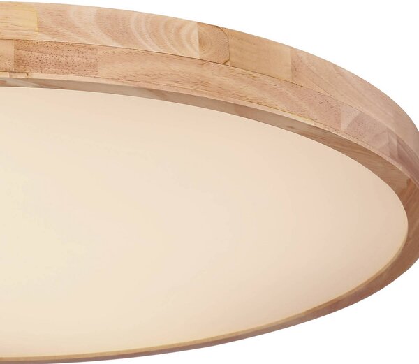 Globo Rainer LED mennyezeti lámpa, Ø 80 cm, fa hatású, fém, CCT, dimmelhető, Sötét fa, Nappali / Étkező, fém