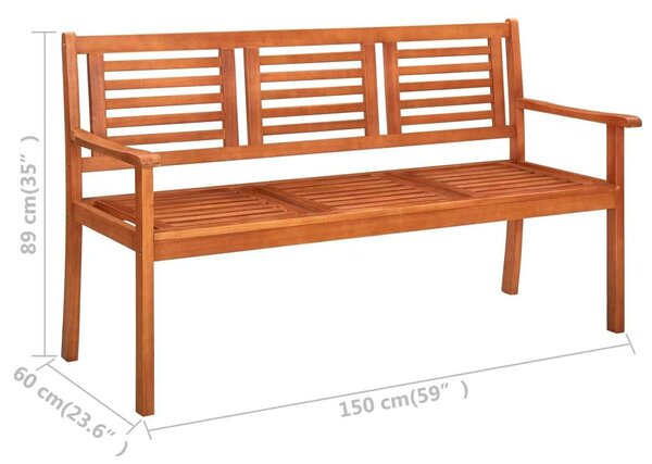Eukaliptusz Kert Pad - 3 Személyes - 150 cm