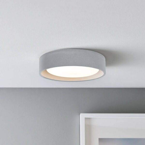 Beacon Lighting Uno mennyezeti világítás, szürke, beton, Ø 27 cm, GX53, dimmelhető, Alu / szürke / cink, Nappali / Étkező, Beton