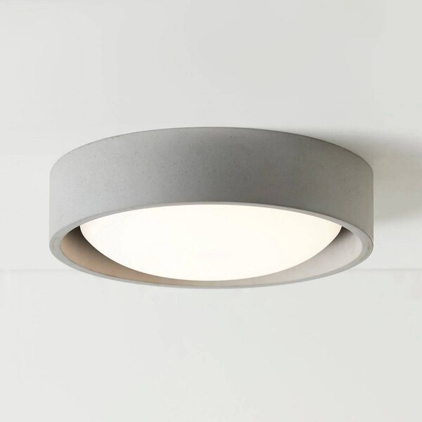Beacon Lighting Uno mennyezeti világítás, szürke, beton, Ø 27 cm, GX53, dimmelhető, Alu / szürke / cink, Nappali / Étkező, Beton