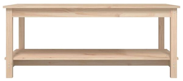 VIDAXL - Dohányzóasztal - Tömör Fenyőfa - 110x55x45 cm