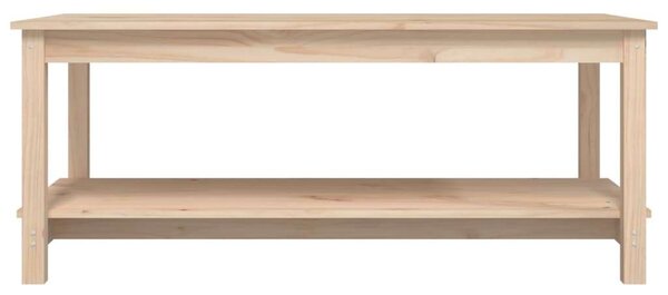 VIDAXL - Dohányzóasztal - Tömör Fenyőfa - 110x55x45 cm