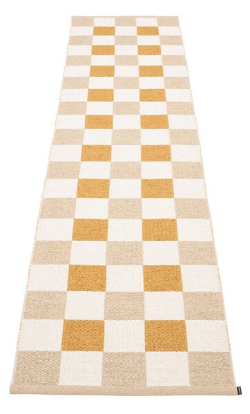 Okkersárga-bézs kültéri-beltéri futószőnyeg 70x300 cm Pix Vanilla Ochre – Pappelina