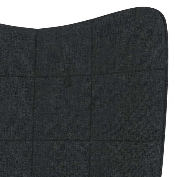 Modern Fekete Szövet Hintaszék - 61x78x98 cm