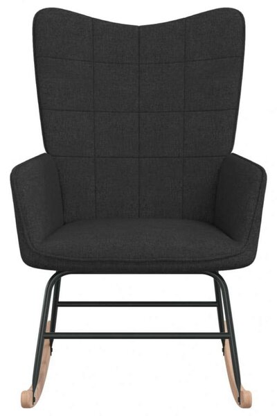 Modern Fekete Szövet Hintaszék - 61x78x98 cm