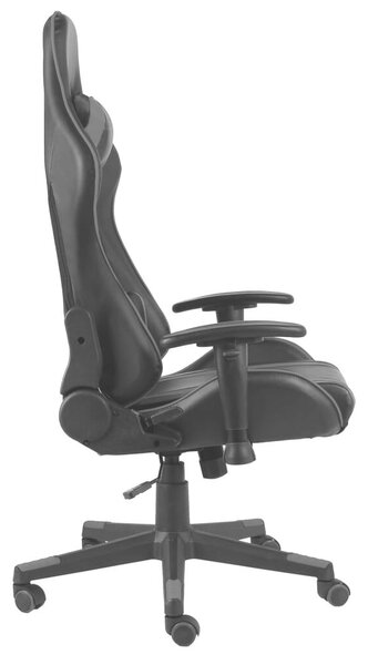 VidaXL Gamer Szék - Forgó, Fekete-Szürke PVC