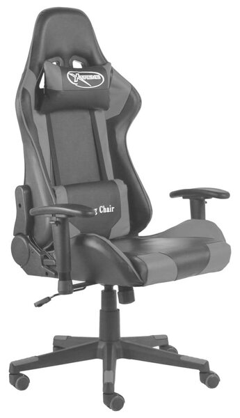 VidaXL Gamer Szék - Forgó, Fekete-Szürke PVC