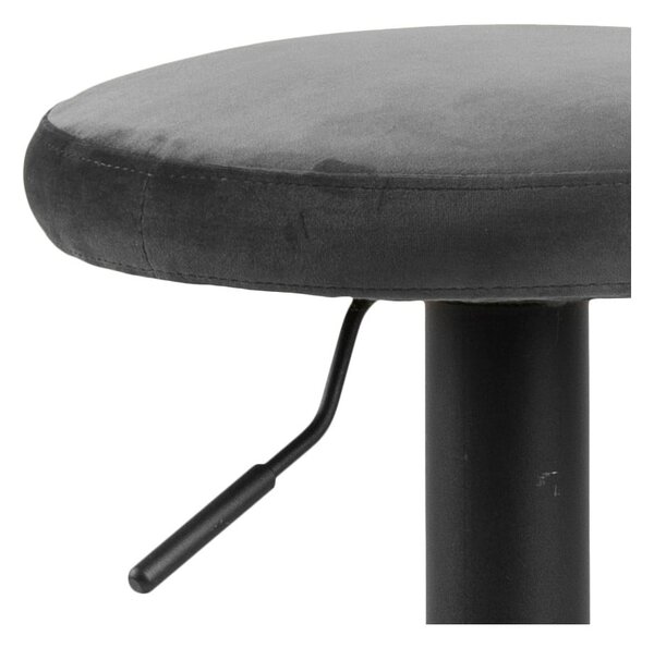 Szürke kárpitozott állítható magasságú bárszék (ülésmagasság 62 cm) Finch – Actona