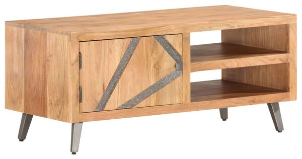 Akácfa Dohányzóasztal - Ipari Stílus - 90x45x40 cm