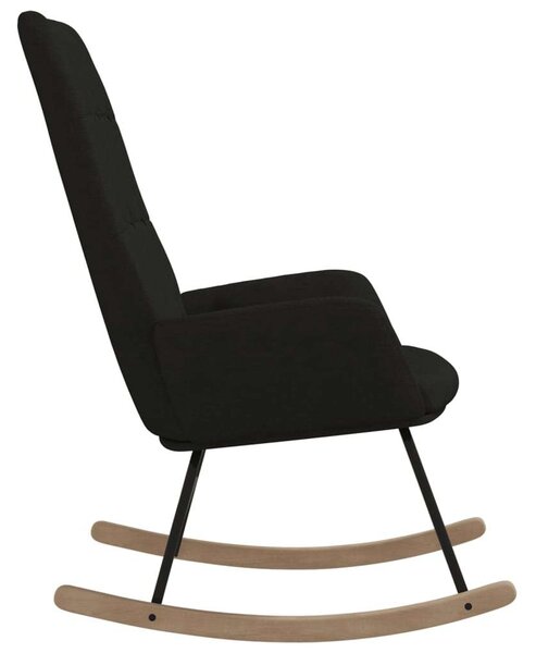 Hintaszék - Fekete Szövet - Kényelmes - 70x79x101 cm