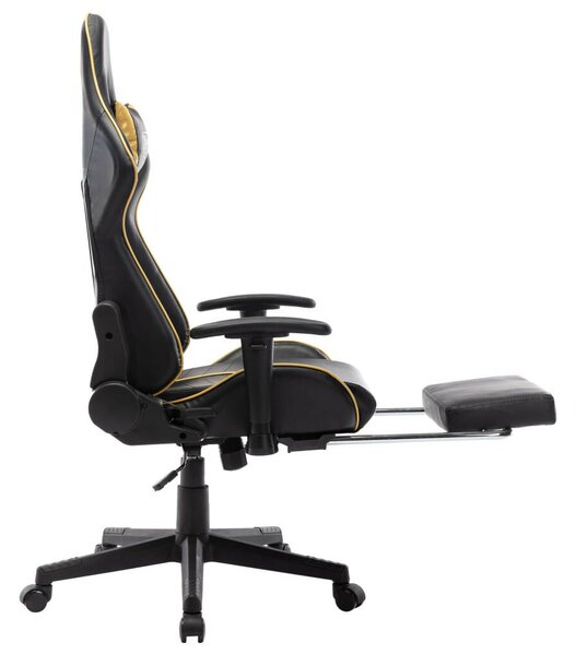 Xtreme Race Gamer Szék - Fekete/Arany - Lábtámasszal