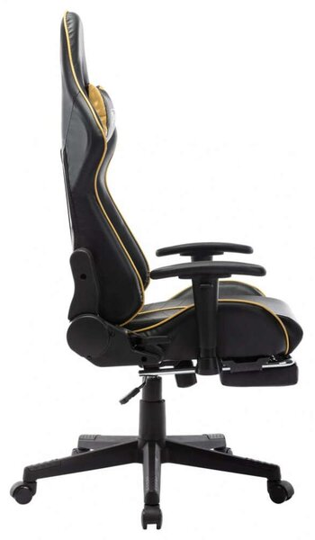Xtreme Race Gamer Szék - Fekete/Arany - Lábtámasszal