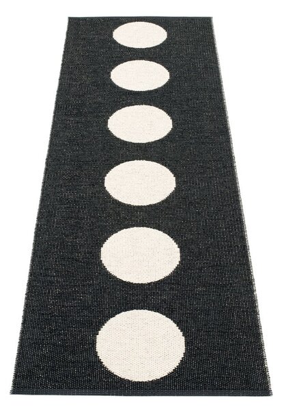 Fekete-fehér kültéri-beltéri futószőnyeg 70x225 cm Vera Black – Pappelina