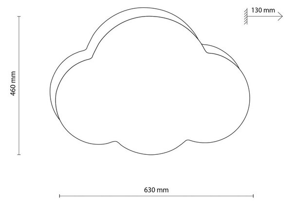 TK Lighting Mennyezeti világítás Cloud, bézs, 63 cm hosszú, textil, felhő, E27, dimmelhető, Krém / borostyánsárga, Gyermekszoba, Textil / szövet / selyem, Fiatalos életstílus