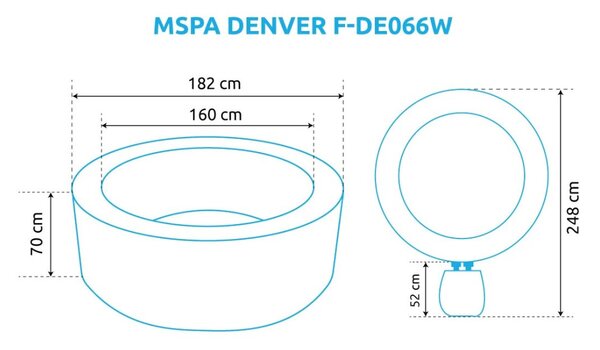 Felfújható pezsgőfürdő Marimex MSPA DENVER F-DE066W