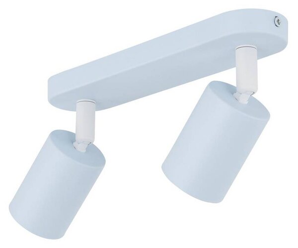 TK Lighting Livia mennyezeti spotlámpa, világoskék, 35 cm, 2 izzós, fém, GU10, dimmelhető, Kék, Gyermekszoba, fém