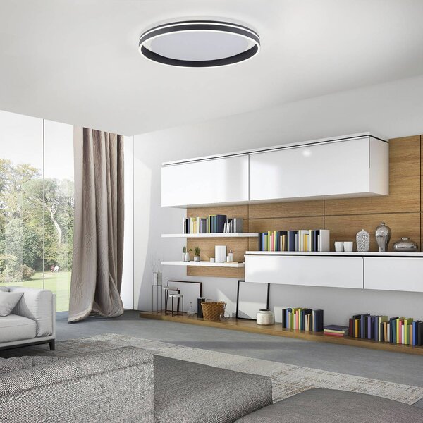 Q-Smart-Home Paul Neuhaus Q-VITO LED lámpa 59cm antracit, dimmelhető, Fekete, Nappali / Étkező, fém, Modern