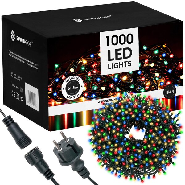 Springos karácsonyfa fények 1000 led