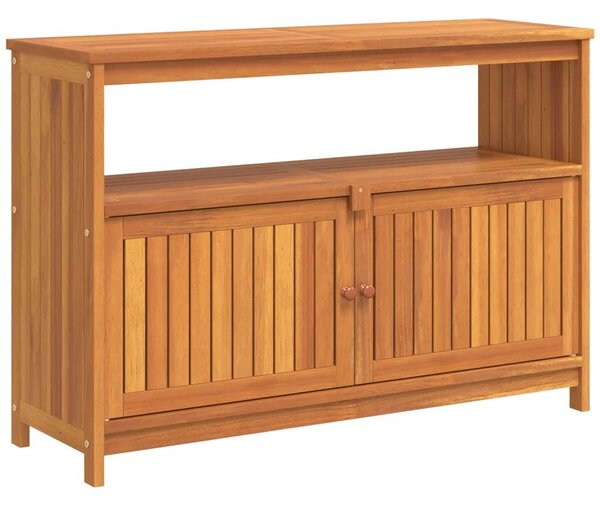VidaXL tömör akácfa kerti tálalóasztal 110 x 35 x 75 cm