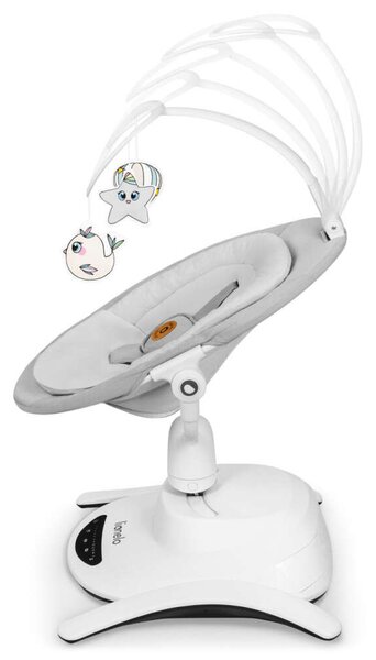 Lionelo Bella Szett 4in1 360° elektromos bölcső, ringató, pihenőszék és hinta 0-9 kg, Grey concrete, szürke