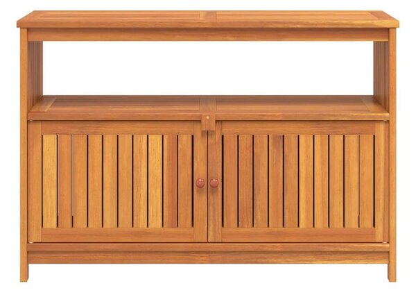 VidaXL tömör akácfa kerti tálalóasztal 110 x 35 x 75 cm