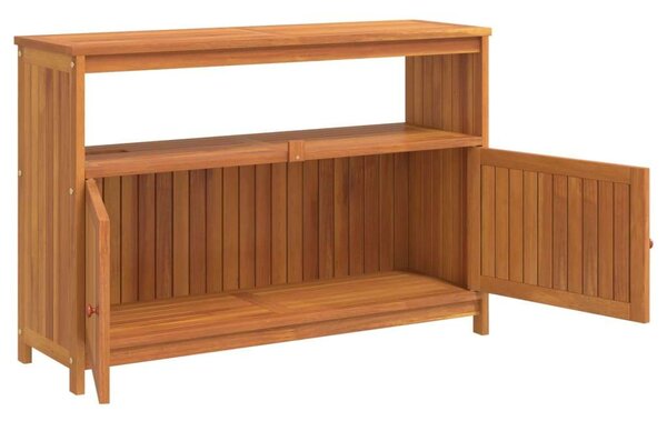 VidaXL tömör akácfa kerti tálalóasztal 110 x 35 x 75 cm