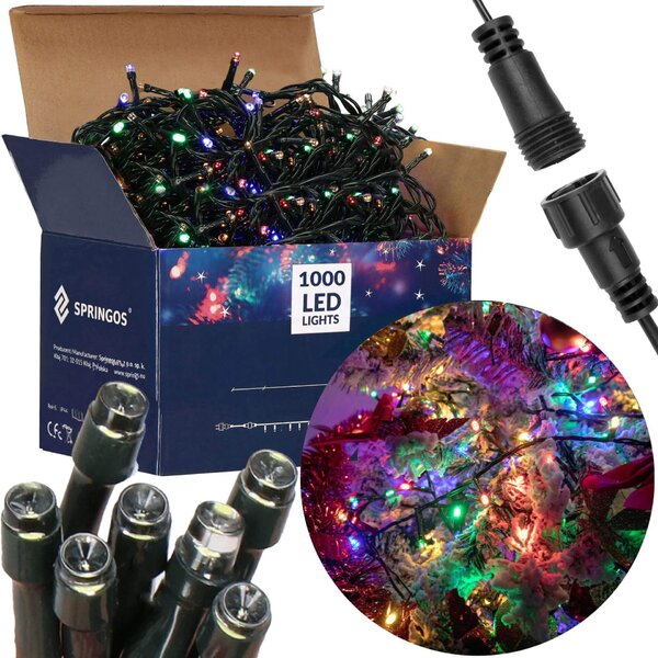 Springos karácsonyfa fények 1000 led