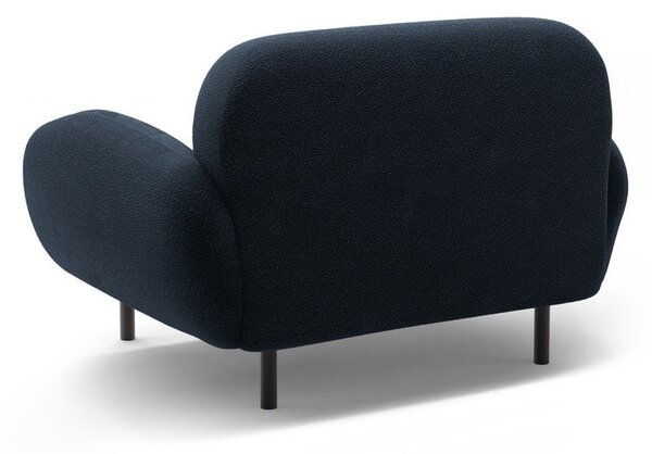 Sötétkék buklé fotel Poppy – Micadoni