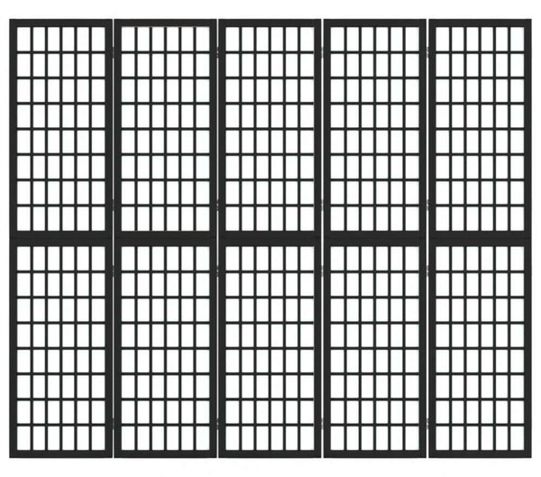 5 Paneles Fekete Japán Paraván - 200x170 cm