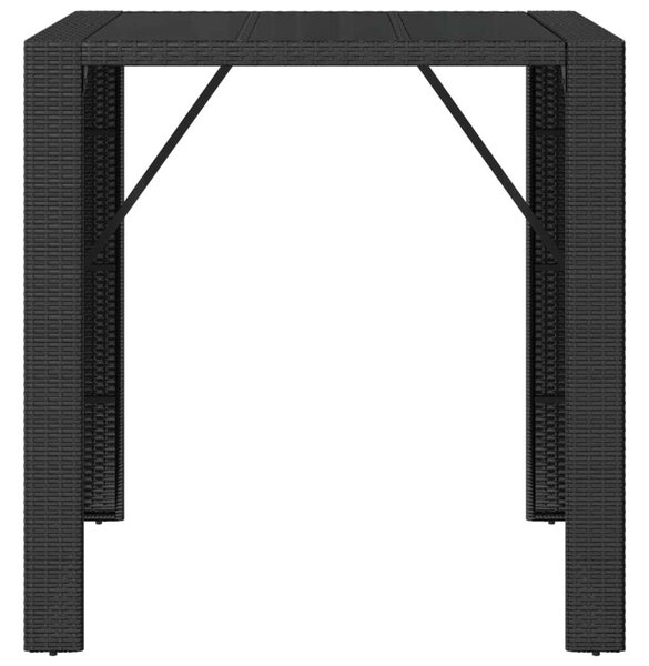 Kertbútor - Bárasztal - Polyrattan - 105x80x110cm