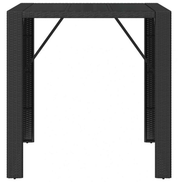 Kertbútor - Bárasztal - Polyrattan - 105x80x110cm