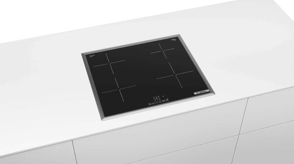 Bosch PUE64KBB5E Indukciós üvegkerámia főzőlap, Serie4, 60cm ,TouchSelect, QuickStart, Fekete