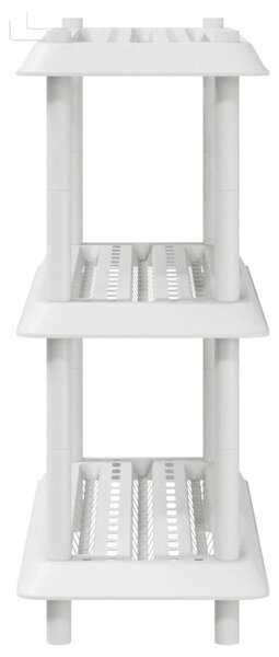 Polc egység 3 szint 100 x 40 x 96 cm PP Fehér