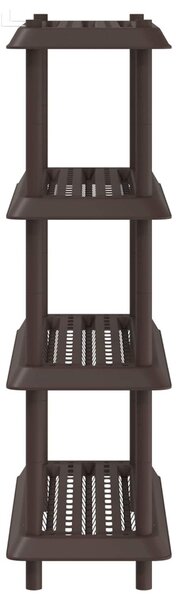 Polc egység 4 szint 100 x 40 x 136,5 cm PP Barna